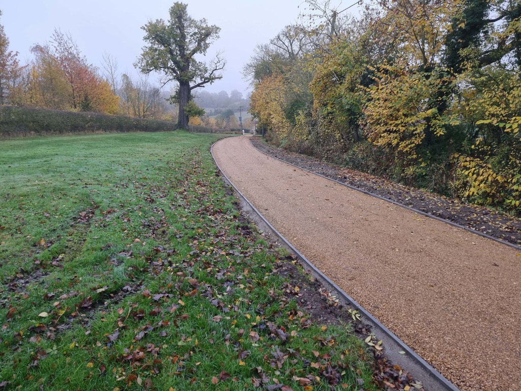 This is a large driveway which has just had a tar and chip driveway installed on by Sittingbourne Driveways